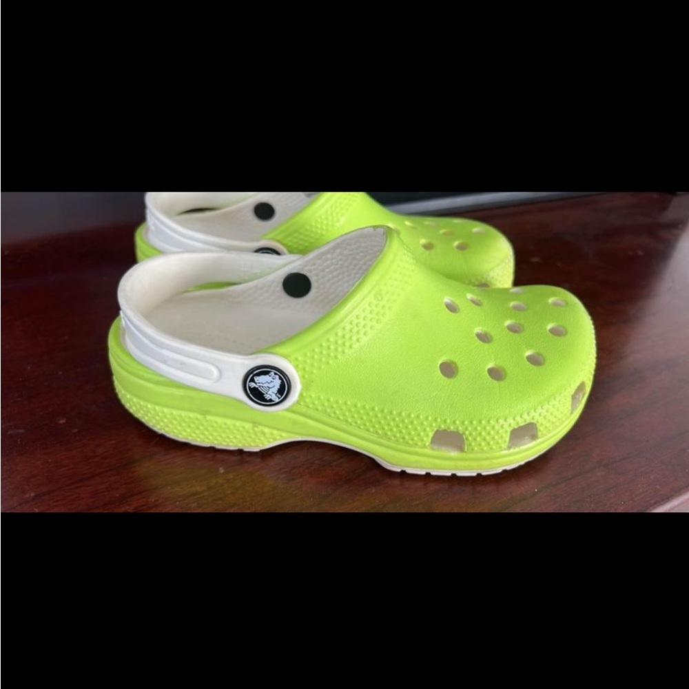 Boys size 12c glow in the dark crocs